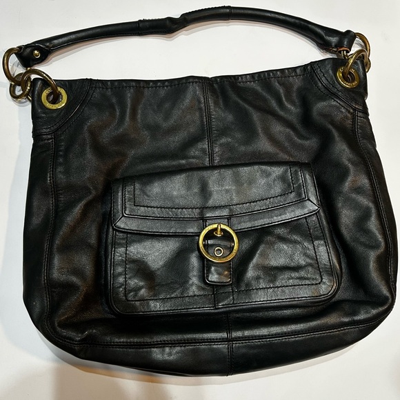 COACH Penelope Leather Buckle Pocket Hobo Handbag -Needs Rehab - Picture 3 of 8